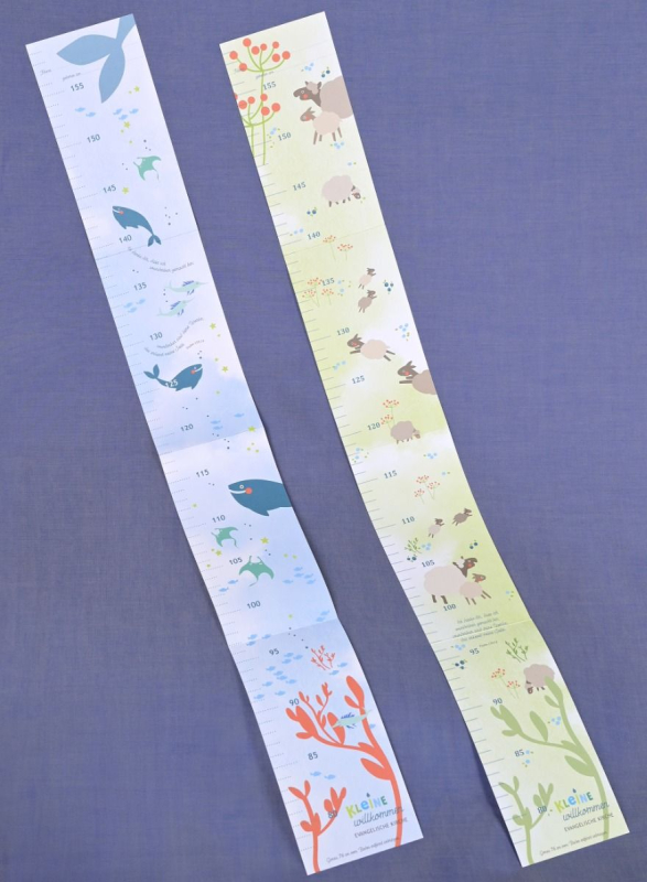 Kleine willkommen: Set 3 - Messlatte (Wal und Schaf)